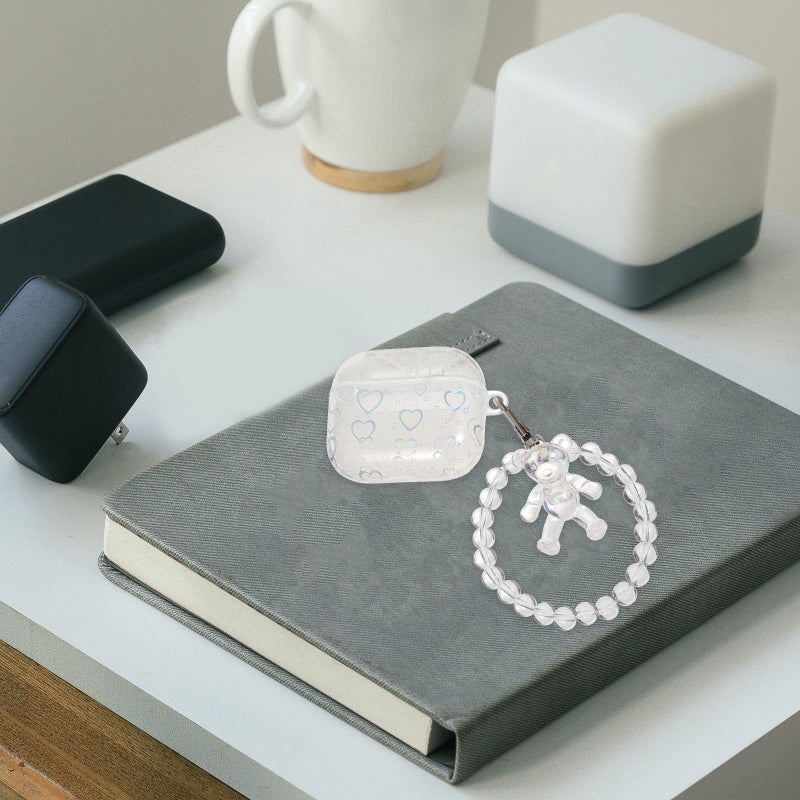 2pcs Decorative Heart Pattern Earphone Shell Compatible for Airpods 3 - Image 5