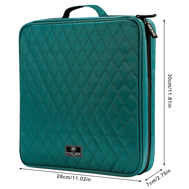 TIMCORR CD Case DVD Holder Storage: 160 Capacity DVD Cases Organizer Portable Wallet Storage - CD Plastic Protective Carrying Binder for Home Travel (Green) - Image 4