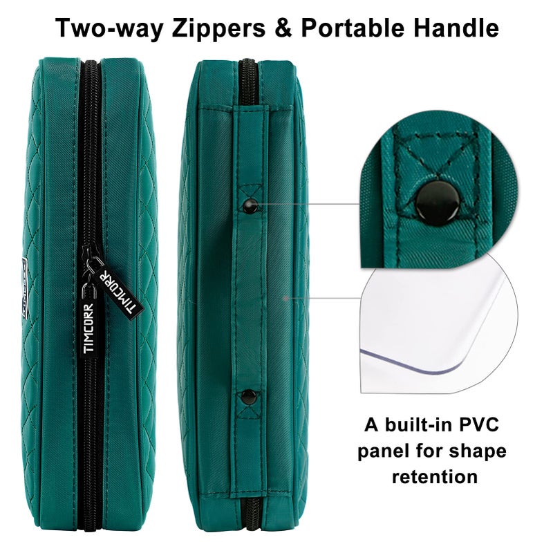 TIMCORR CD Case DVD Holder Storage: 160 Capacity DVD Cases Organizer Portable Wallet Storage - CD Plastic Protective Carrying Binder for Home Travel (Green) - Image 2