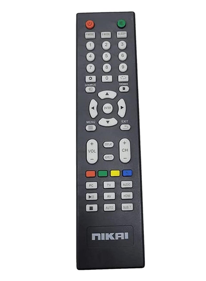 New Replacement Remote Control, Remote Control Fit, Universal Remote Control Compatible with NIKAI TV (TYPE 1)