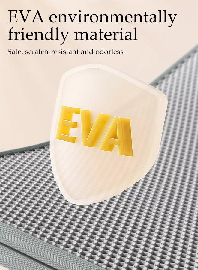 DUNISO Cat Litter Mat,No-Slip & Waterproof,Honeycomb Double Layer Design Anti Tracking Kitty Mats, Easy Clean Foldable Trapper Mats30*45cm(Grey) - Image 5