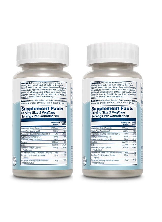 Solaray - Hair Nutrient V-Cap 60's 2's Value Pack - Image 1