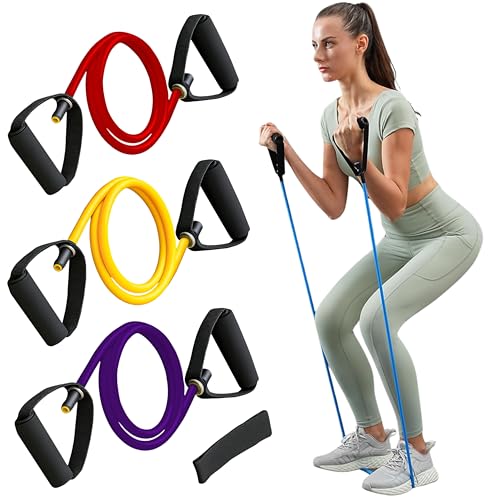 CLAPONE 1 Pcs Resistance Tube with Foam Handles, Door Anchor for Exercise & Stretching, Suitable in Home & Gym Workout for Men & Women Toning Tube Kit with Foam Handles (Multicolor, Toning Tube) - Image 1