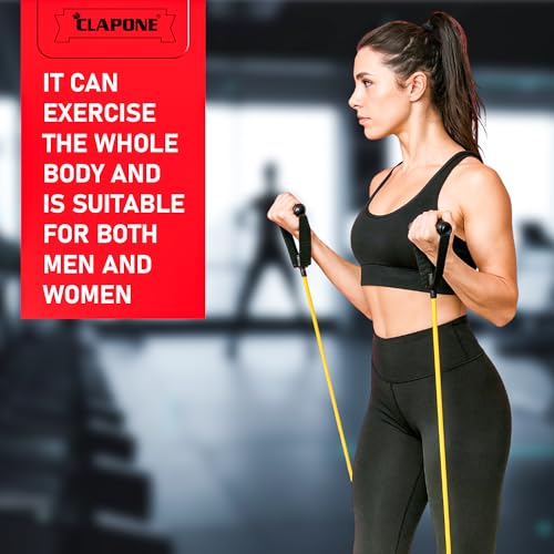CLAPONE 1 Pcs Resistance Tube with Foam Handles, Door Anchor for Exercise & Stretching, Suitable in Home & Gym Workout for Men & Women Toning Tube Kit with Foam Handles (Multicolor, Toning Tube) - Image 3