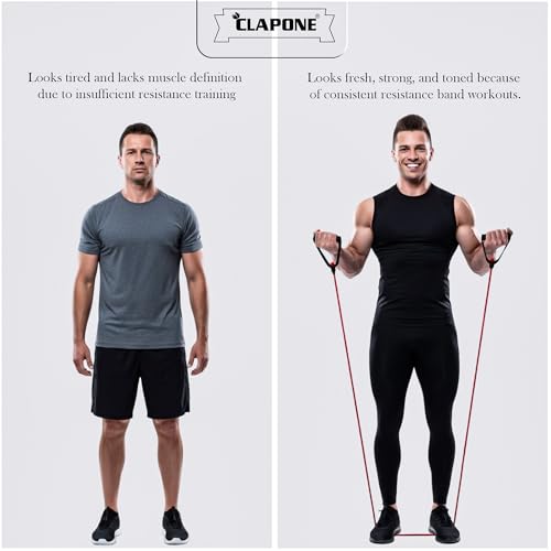CLAPONE 1 Pcs Resistance Tube with Foam Handles, Door Anchor for Exercise & Stretching, Suitable in Home & Gym Workout for Men & Women Toning Tube Kit with Foam Handles (Multicolor, Toning Tube) - Image 5
