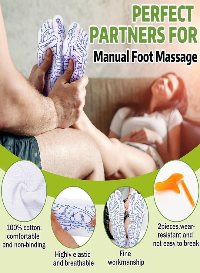 Whixant جوارب ويكسانت للعلاج الانعكاسي مع أدوات التدليك، مجموعة جوارب سيرينيتي ستيبس للعلاج الانعكاسي، مجموعة أدوات جوارب العلاج الانعكاسي بالضغط الإبري، جوارب تدليك القدم بالضغط الإبري للاستخدام المنزلي - Image 3
