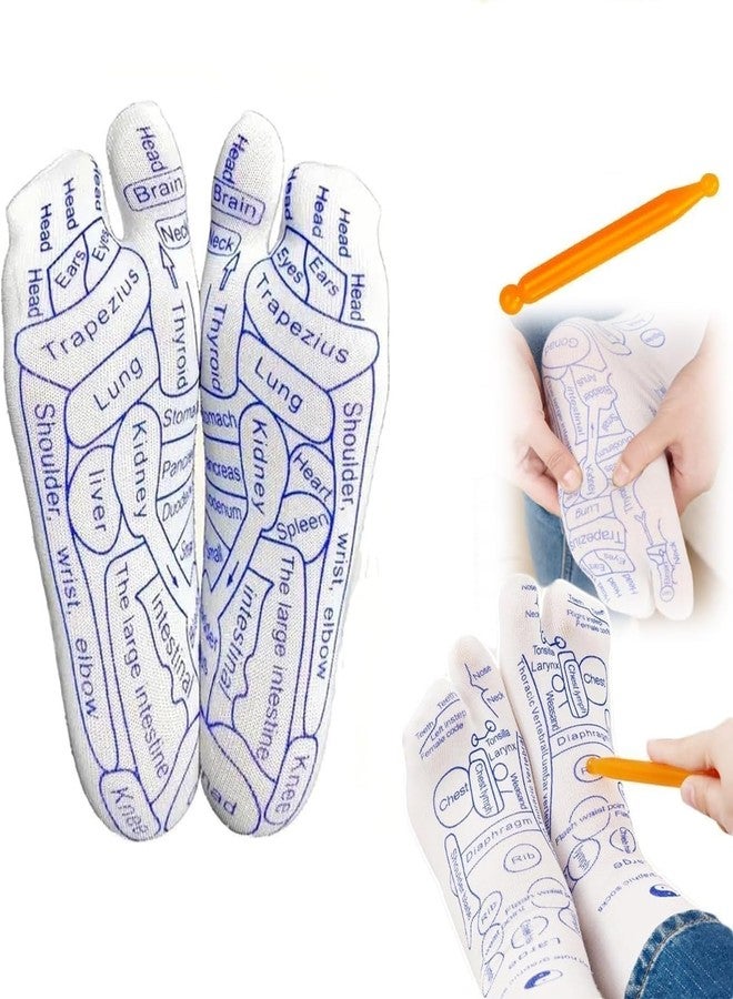 Whixant جوارب ويكسانت للعلاج الانعكاسي مع أدوات التدليك، مجموعة جوارب سيرينيتي ستيبس للعلاج الانعكاسي، مجموعة أدوات جوارب العلاج الانعكاسي بالضغط الإبري، جوارب تدليك القدم بالضغط الإبري للاستخدام المنزلي - Image 1