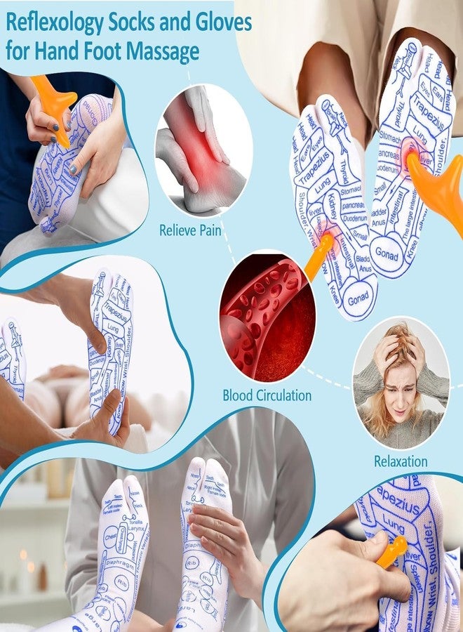 Whixant جوارب ويكسانت للعلاج الانعكاسي مع أدوات التدليك، مجموعة جوارب سيرينيتي ستيبس للعلاج الانعكاسي، مجموعة أدوات جوارب العلاج الانعكاسي بالضغط الإبري، جوارب تدليك القدم بالضغط الإبري للاستخدام المنزلي - Image 5