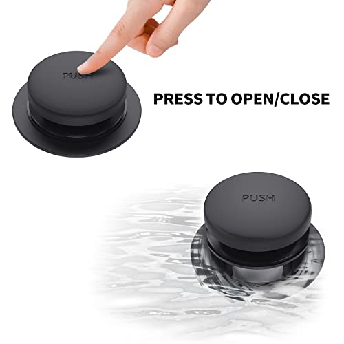 Citymoor Matte Black Bath Tub Drain and Overflow Kit, Universal All Metal Tip-Toe Bathtub Drain Replacement Kit with Fine/Coarse Thread - Image 3