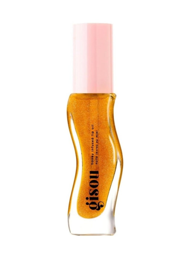 Gisou Golden Shimmer Glow Honey Infused Lip Oil - Hydrating, Nourishing, and Naturally Enhancing Formula for Luxurious Lips - Image 1