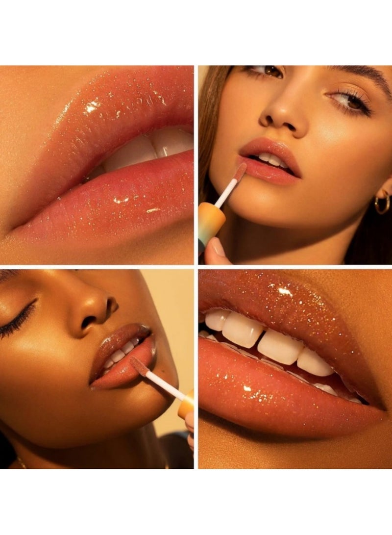 Gisou Golden Shimmer Glow Honey Infused Lip Oil - Hydrating, Nourishing, and Naturally Enhancing Formula for Luxurious Lips - Image 2