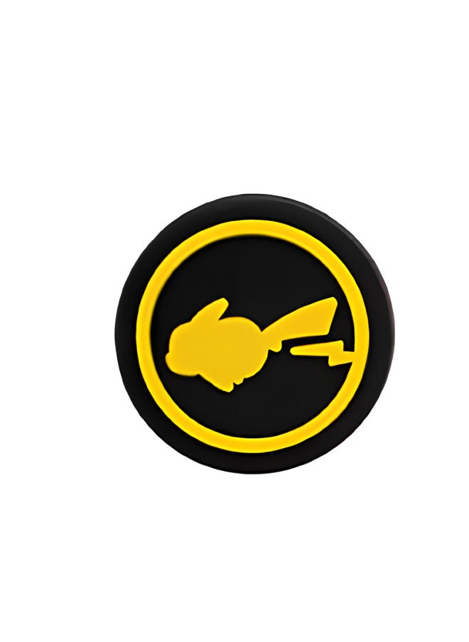 Generic Suitable For Playstation Portal Rocker Cap Pikachu Silicone Non-slip Gaming Rocker Protective Cap-Product Color:Black And Yellow Pikachu  - Image 1