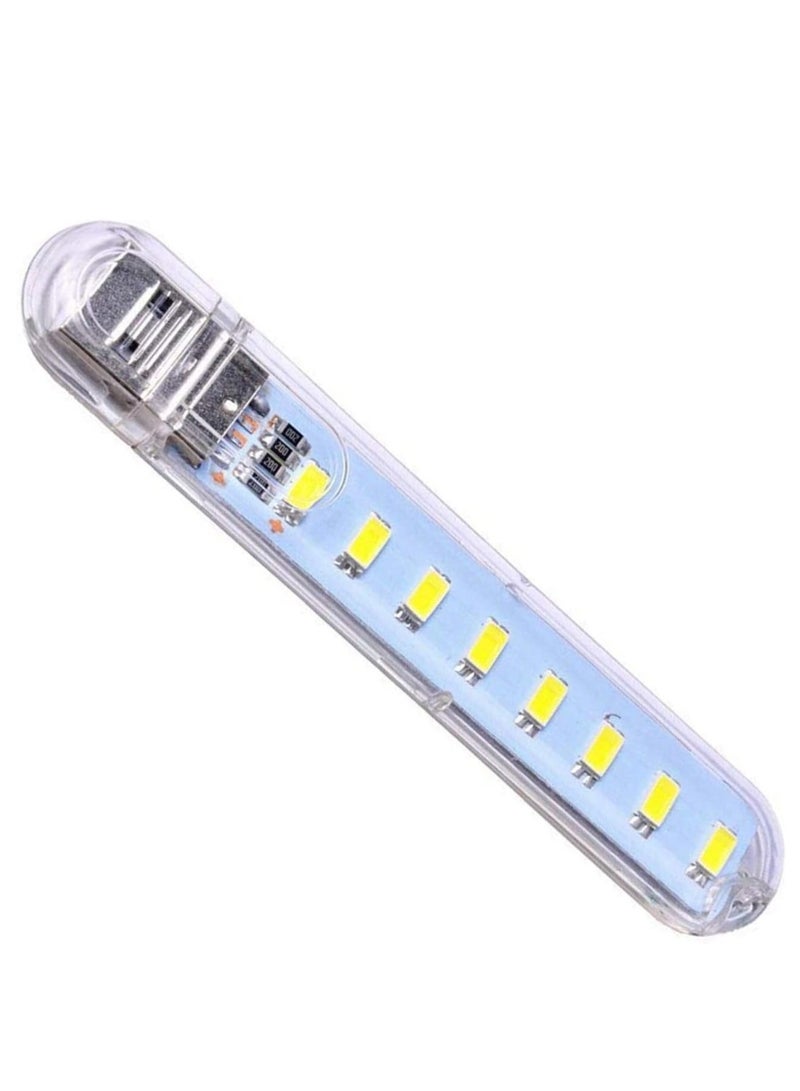 USB LED Stick Light, Bulb Color, USB LED Stick, LED Light, USB Lamp, 8 LED USB Powered Mini Reading Lamp Clear/Yellow for Desktop, Laptop, PC - Image 1