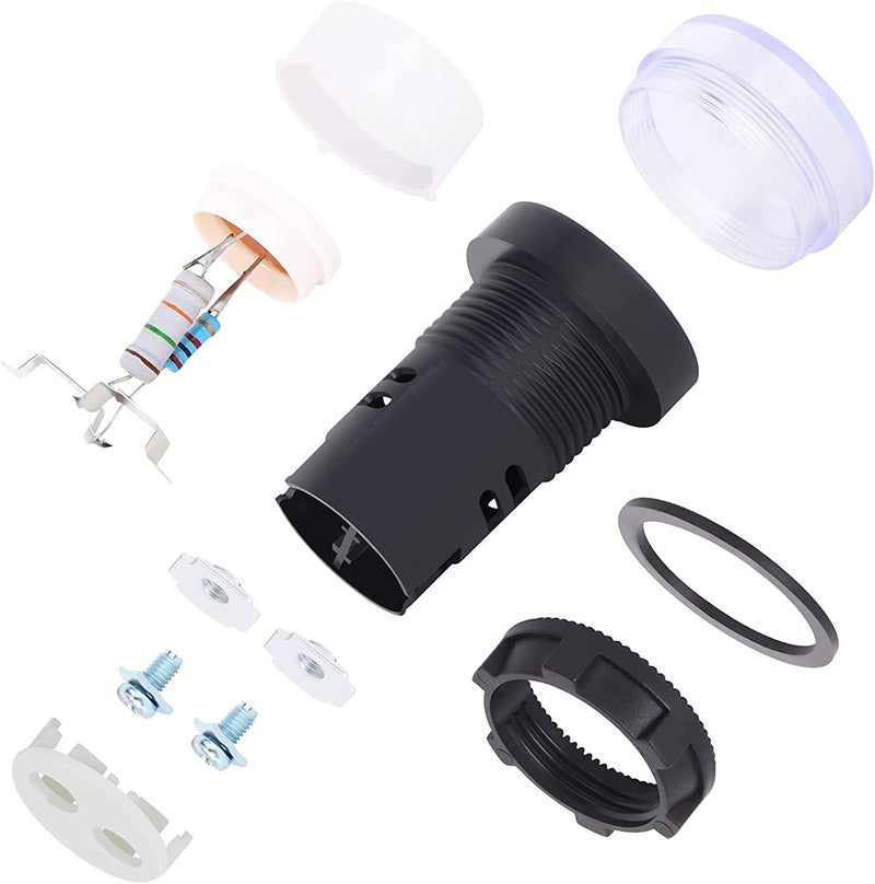 Gebildet 12pcs 22mm AC/DC 12-24V 20mALED Power Indicator, LED Pilot Signal Light Panel Indicator, LED Flash Light (Red/Yellow/Blue/Green, Each Color 3pcs) - Image 3