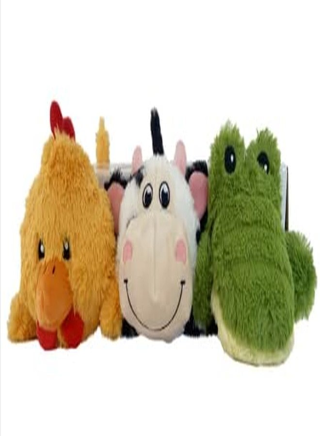 كونج مجموعة ألعاب الكلاب KONG Cozie Play Pack - 3 ألعاب قطيفة تصدر صوتاً، متينة للغاية للمضغ واللعب في الأماكن المغلقة، شخصيات رائعة للكلاب الصغيرة والمتوسطة الحجم - Image 1