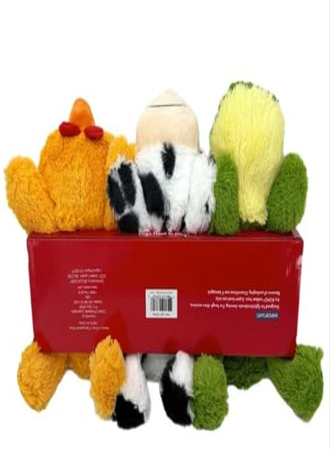 كونج مجموعة ألعاب الكلاب KONG Cozie Play Pack - 3 ألعاب قطيفة تصدر صوتاً، متينة للغاية للمضغ واللعب في الأماكن المغلقة، شخصيات رائعة للكلاب الصغيرة والمتوسطة الحجم - Image 4