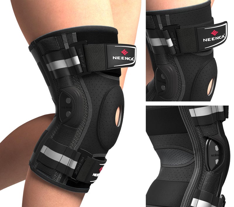 NEENCA Professional Knee Brace for Knee Pain, Adjustable Hinged Knee Support with Removable Side Stabilizers, Strong Stability for Joint Pain Relief, Arthritis, Meniscus Tear, ACL, PCL, Runner, Sports - Image 2