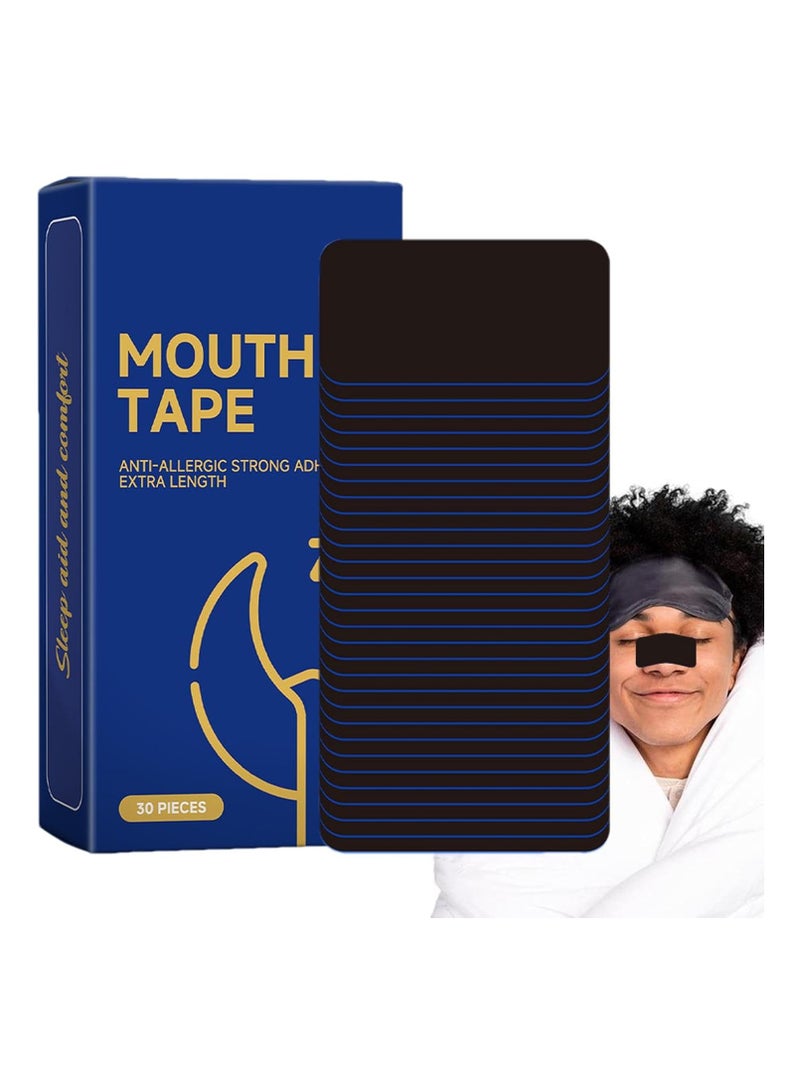 SYOSI Anti Snoring Mouth Patch, Snoring Strips for Improved Nose Breathing, Anti-Snoring Strips, Gentle Elastic Mouth Tape, Snore Reduction Strips Snore Reduction, Nasal Strips for Better Breath in Sleep - Image 1