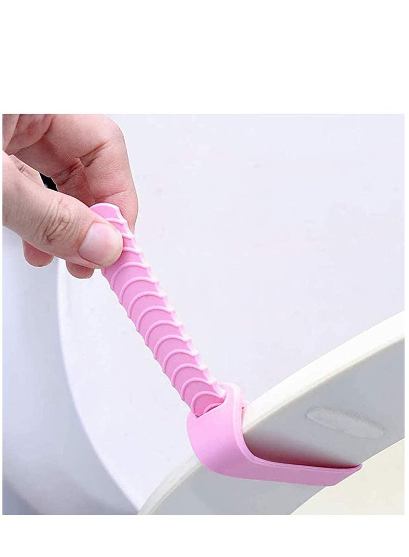 Toilet Seat Silicone Raise Lifters, Lid Soft Handle Clean Lift Raise, Non-Sticker, Avoid Touching The Lid, Cover No Need Glue Worry About Falling Off and Hygienic - Image 3