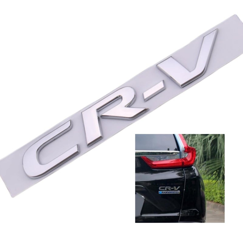 شعار خلفي ثلاثي الأبعاد بديل لسيارة CRV زينة صندوق السيارة تعديل الشعار فضي
