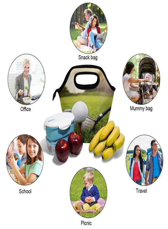 Naanle Sport Golf Insulated Zipper Lunch Bag Cooler Tote Bag for Adult Teens Kids Girls Boys Men Women, Sport Lunch Boxes Lunchboxes Meal Prep Handbag for School Office - Image 2