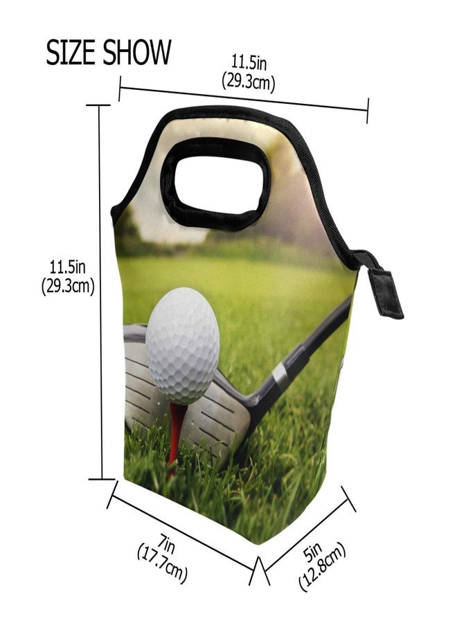 Naanle Sport Golf Insulated Zipper Lunch Bag Cooler Tote Bag for Adult Teens Kids Girls Boys Men Women, Sport Lunch Boxes Lunchboxes Meal Prep Handbag for School Office - Image 3