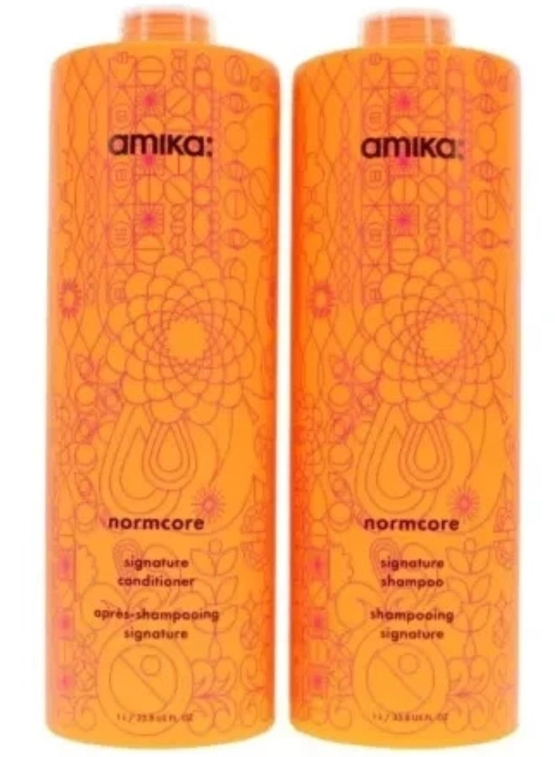 amika normcore signature shampoo & conditioner2x 33.8us fl - Image 1