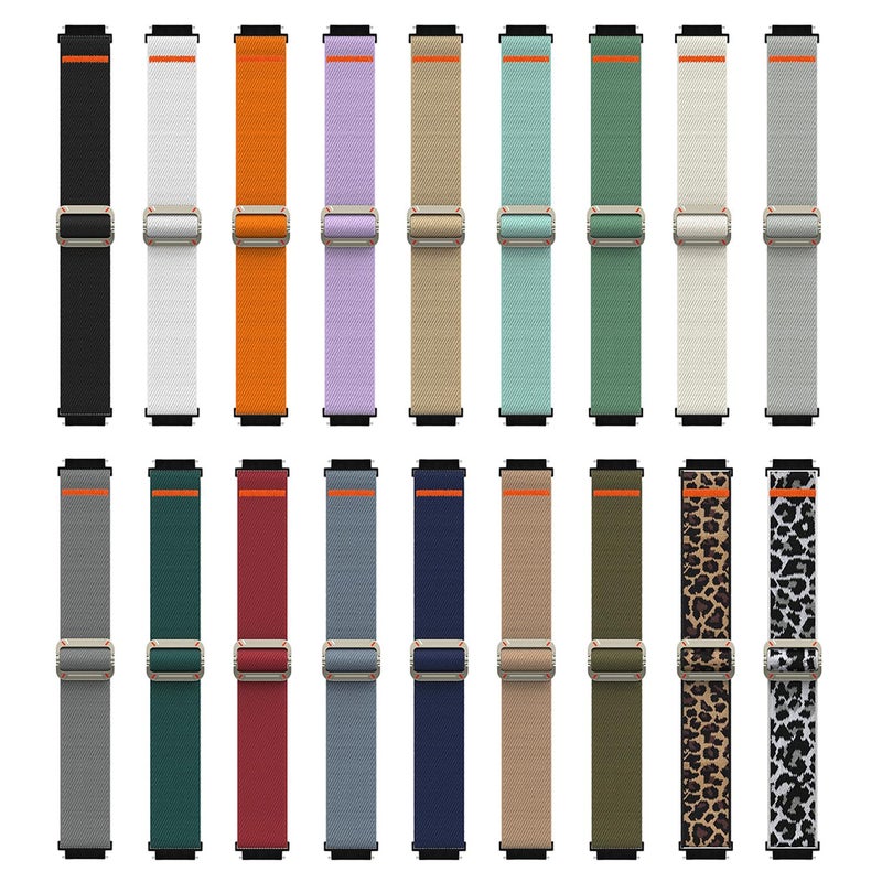 erorex 22Mm Universal Mechanical Drip Elastic Nylon Watch Band(Dark Army Green) - Image 3