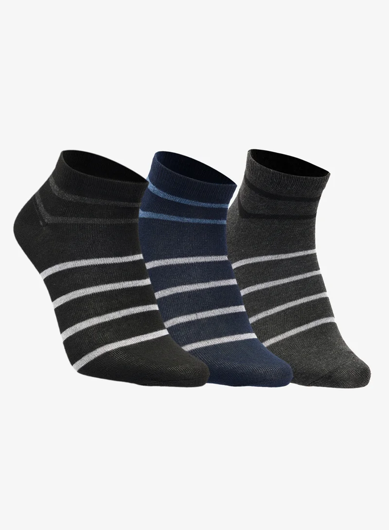 Seventy Five Basics Pack Of 3 Ankle Socks