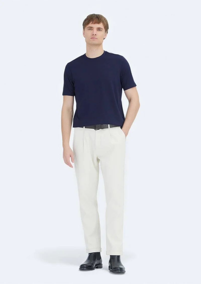 RAMSEY Navy Blue Plain T-Shirt