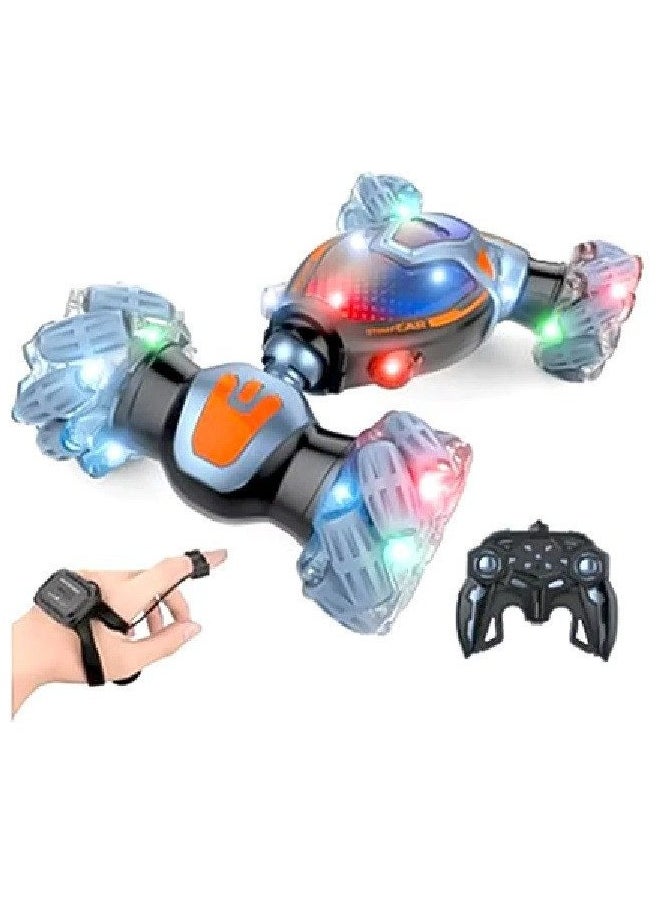 Toy Box - Remote Control Car RC Stunt Car With Gesture Remote Control 2.4GHz 4WD 360°Rotation Whirligig Off-Road Vehicle LED Lights & Music - Image 1