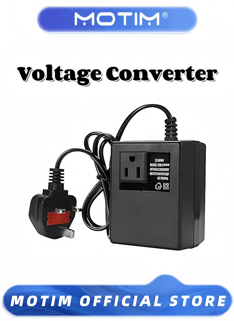Motim Intelligent Efficient Household 220V To 110V Voltage Converter Step Down Transformer Voltage Converter Travel Power Adapter for Hair Straightener & TVs & Laptops  - Image 1