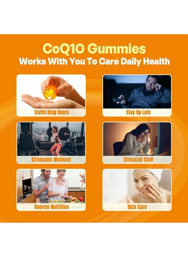 NEVISS Sugar-Free CoQ10-250mg / 500mg Filled Gummies - Plus Omega-3, EPA + DHA, B3 & Zinc - Ultra Co Q-10 Supplements for Hear-t Health, Cellular Energy, Antioxidant Support, Up to 60 Day Supply, Vegan 60Cts - Image 5