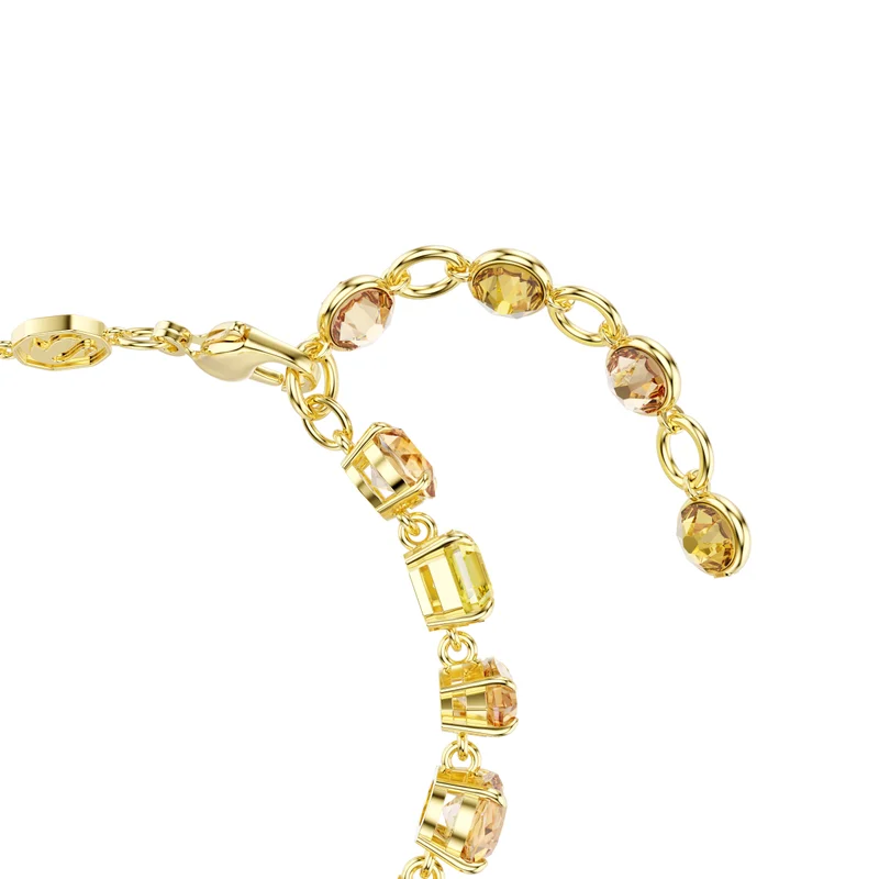 سواروفسكي Gema bracelet Mixed cuts, Yellow, Gold-tone plated