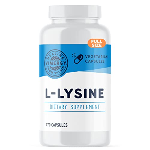 Vimergy LLysine Promotes Healthy Skin Hair Nails Supports Healthy Metabolism Vegan NonGMO GlutenFree 270 Capsules
