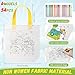 Vincreem 54 Pcs Easter Coloring Goodie Bags with 60 Pcs Colorful Markers Non Woven Coloring Bunny Egg Color Your Own Reusable Party Favor Bags for Holiday DIY Painting 6 Styles - Image 4