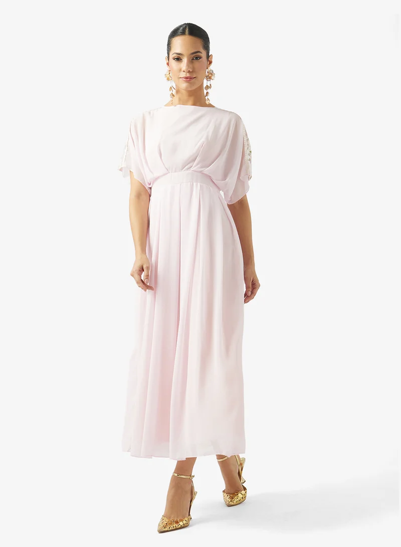 ELLA Flouncy Sleeve A-line Dress