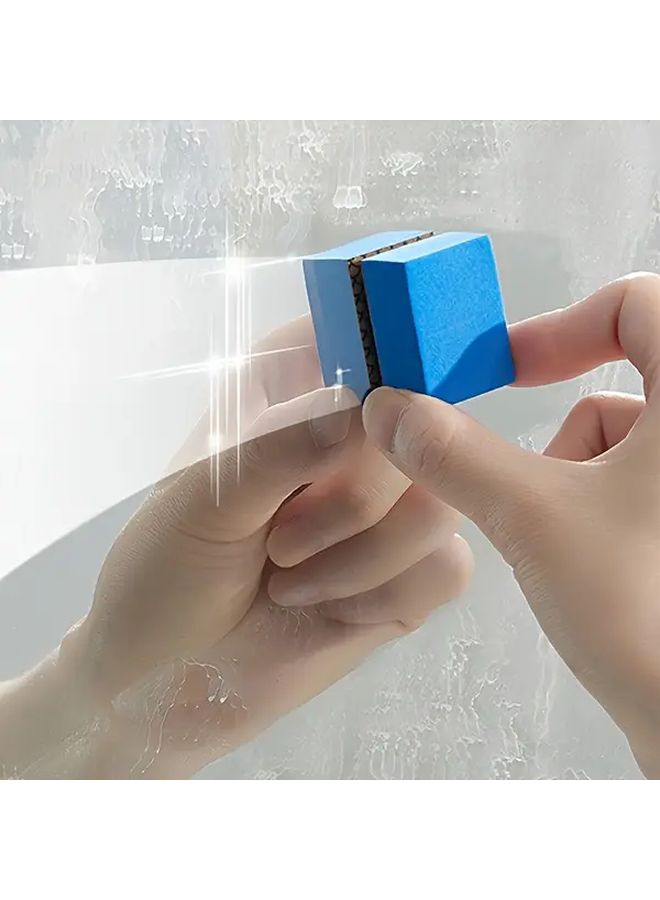 2 Pcs Diamond Sand Magic Sponge for Bathroom Glass Multi Surface Cleaning - Image 1