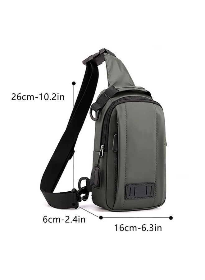 جيجيرو حقيبة خصر رياضية متعددة الوظائف للرجال، حقيبة كروس بودي مقاومة للماء، حقيبة كتف بحزام قابل للتعديل، حقيبة صدر للشحن - Image 3