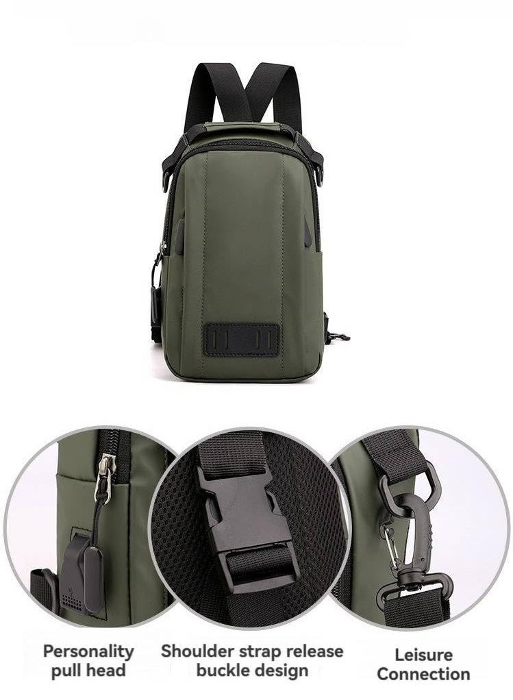 جيجيرو حقيبة خصر رياضية متعددة الوظائف للرجال، حقيبة كروس بودي مقاومة للماء، حقيبة كتف بحزام قابل للتعديل، حقيبة صدر للشحن - Image 4