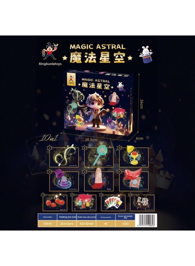 Children's Magic Suit Toys Full Set Gift Box Educational Toys Close-up Magic Props Training Organization Activity Gifts-Color:030-76 Magic Set (20 Props 75 + Magic Gameplay) - Image 4
