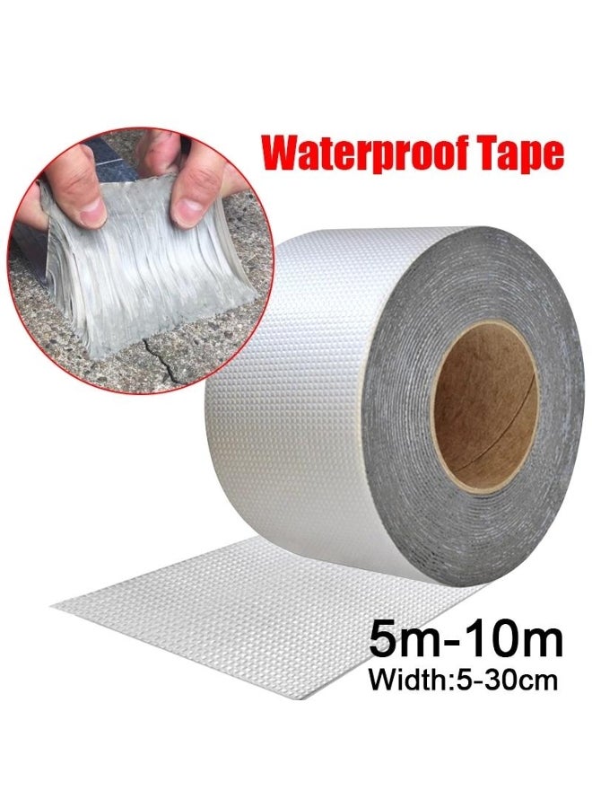 Strong Waterproof Tape High Temperature Resistance Aluminum Foil Thicken Butyl Tape Wall Pool Roof Crack Duct Repair Sealed Self Tape 