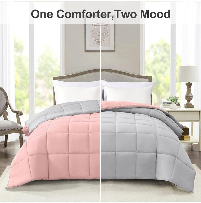 Line Sleep Double Face Quilt (Pink, 180.220) - Image 4
