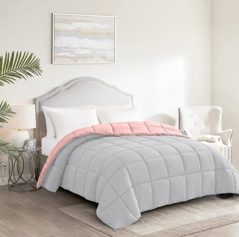 Line Sleep Double Face Quilt (Pink, 180.220) - Image 3