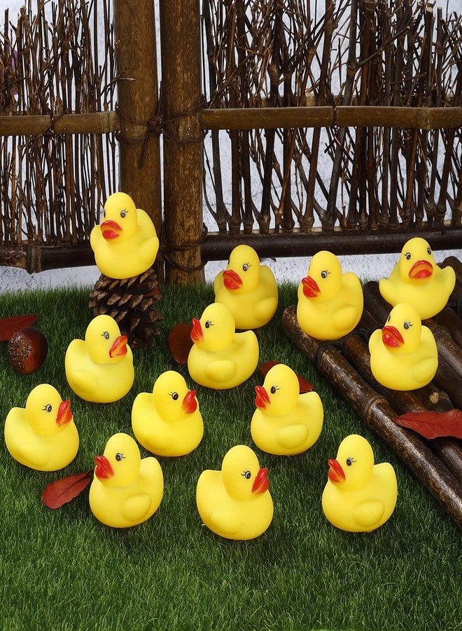 JTTJDB 50-Pieces Float & Squeak Mini Rubber Duck Baby Bath Ducky Sound Shower Toys for Kids - Image 4