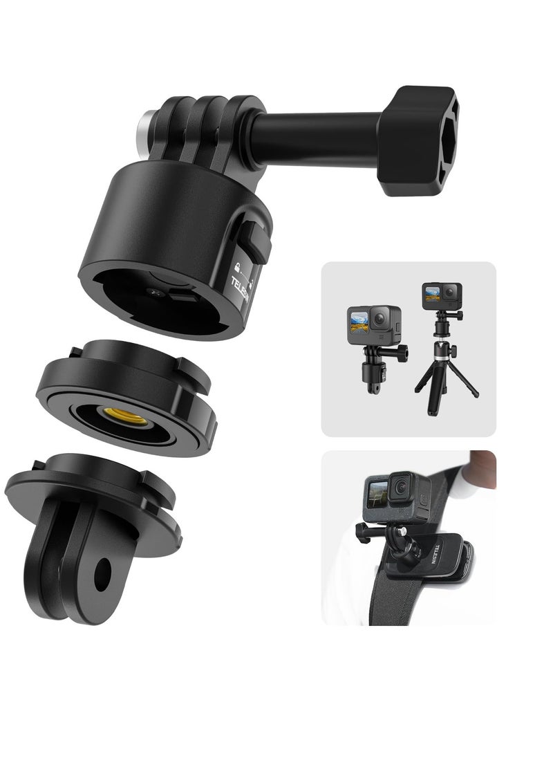 Excefore Mount Adapter Base for GoPro Accessories, Quick Release Magnetic Camera Tripod Mounts for Insta360 DJI Action Osmo Pocket Selfie Stick Backpack Head Chest Neck Bike Motorcycle Helmet Mounting  - Image 1