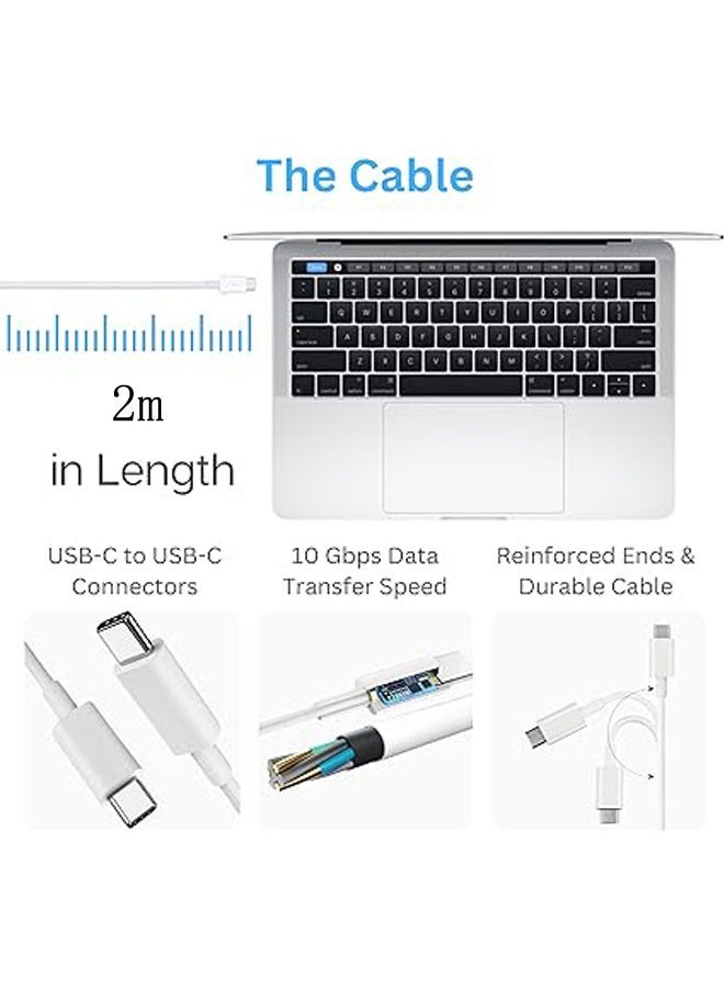 general Compatible with Apple notebook power adapter PD 96W+2M fast charging cable with USB C to USB C charging cable - Image 3