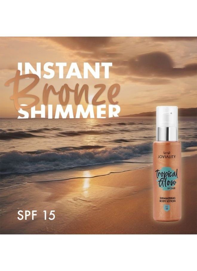JOVIALITY - Tropical Glow Shimmering Lotion SPF 15- Bronze - Image 1