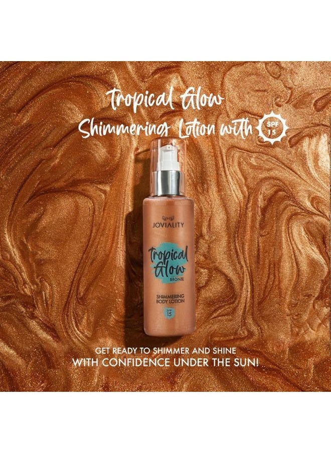 JOVIALITY - Tropical Glow Shimmering Lotion SPF 15- Bronze - Image 1