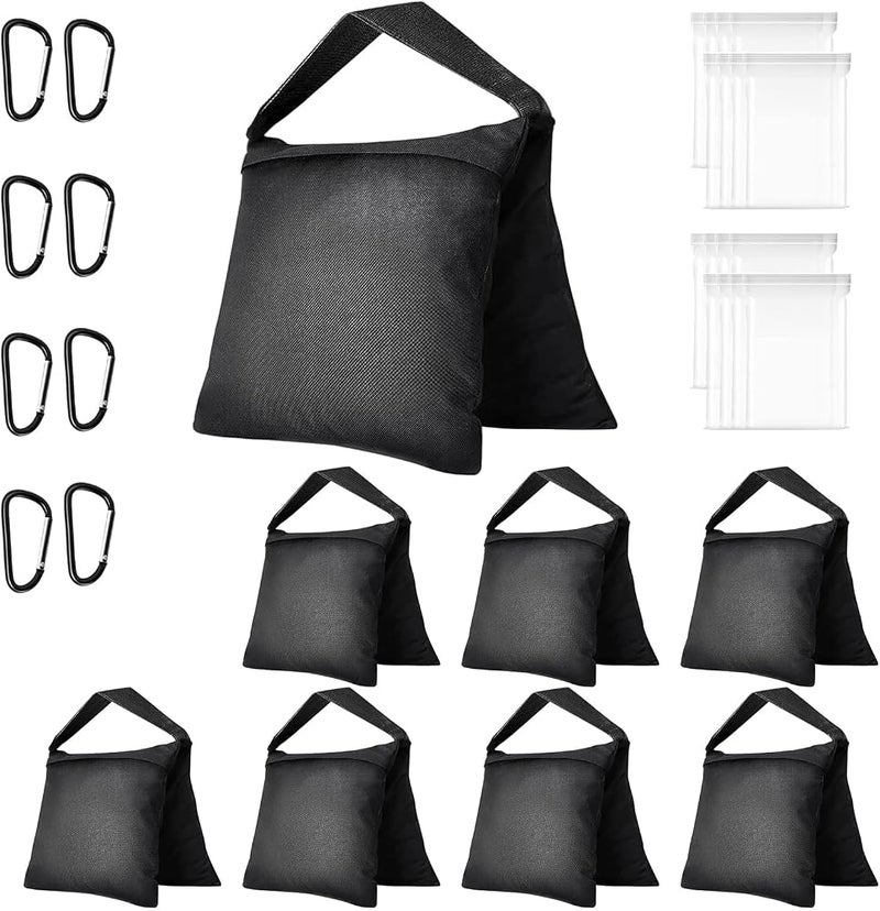 EMART 8 Pack Sand Bags,Heavy Duty Saddlebags Weight Sandbags-Black - Image 1